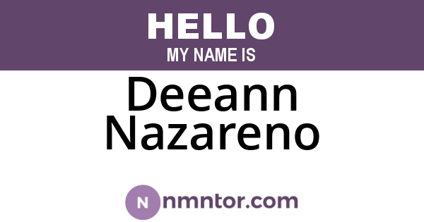 Deeann Nazareno