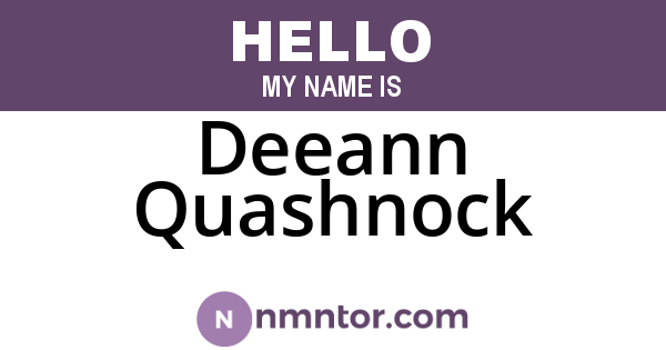 Deeann Quashnock