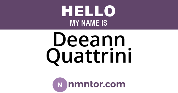Deeann Quattrini