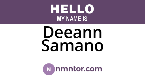 Deeann Samano