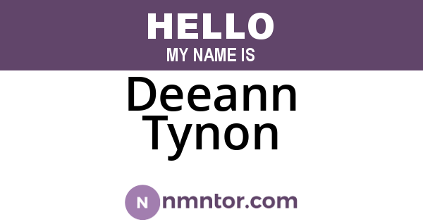 Deeann Tynon