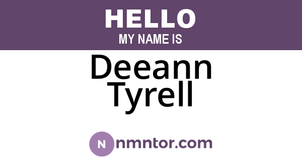 Deeann Tyrell