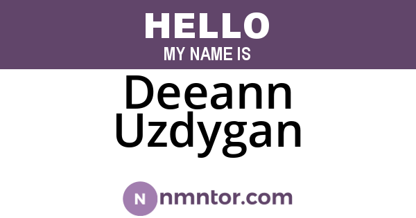 Deeann Uzdygan