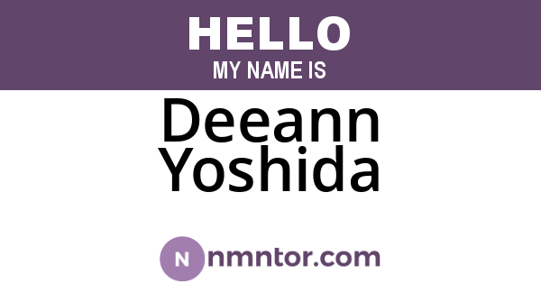 Deeann Yoshida