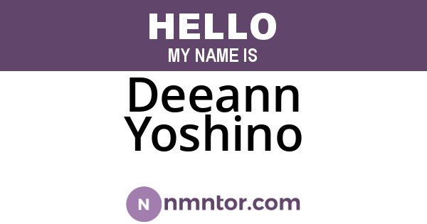 Deeann Yoshino