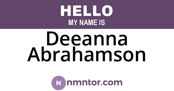 Deeanna Abrahamson