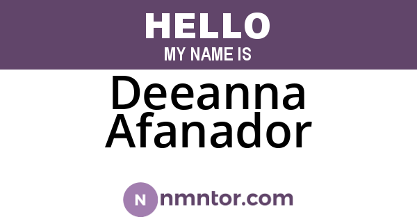 Deeanna Afanador