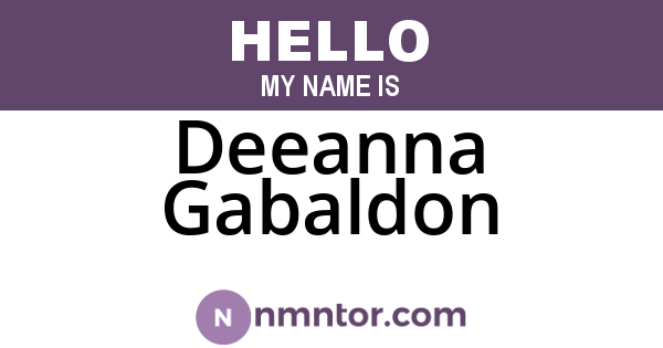 Deeanna Gabaldon