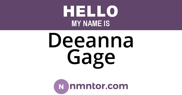 Deeanna Gage
