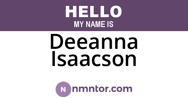 Deeanna Isaacson