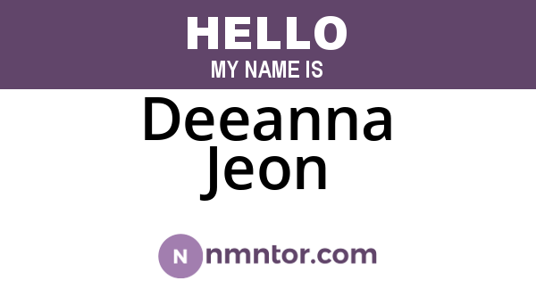 Deeanna Jeon