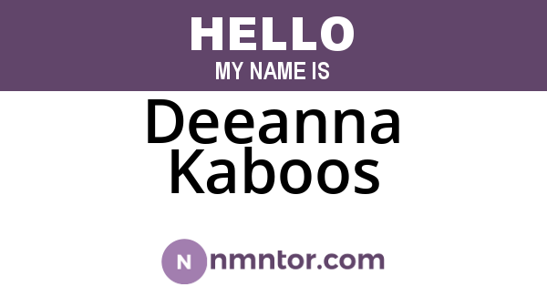 Deeanna Kaboos