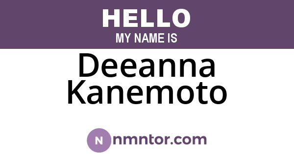 Deeanna Kanemoto