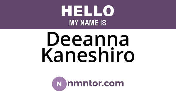 Deeanna Kaneshiro