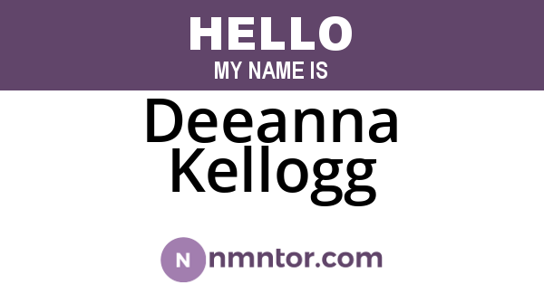 Deeanna Kellogg