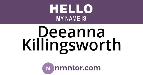 Deeanna Killingsworth
