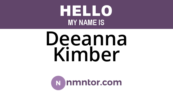 Deeanna Kimber
