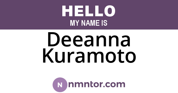 Deeanna Kuramoto