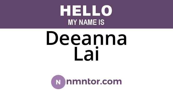Deeanna Lai