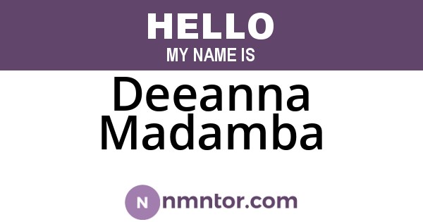Deeanna Madamba