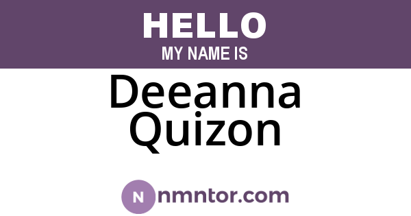 Deeanna Quizon