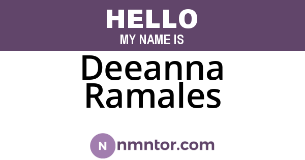 Deeanna Ramales