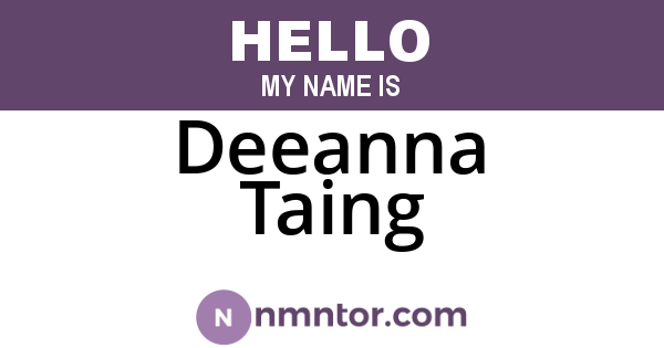 Deeanna Taing