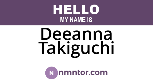 Deeanna Takiguchi