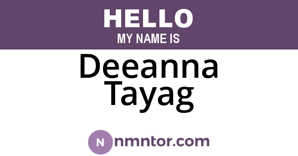 Deeanna Tayag