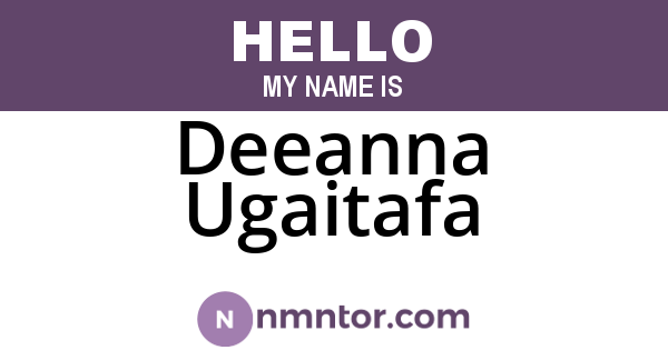 Deeanna Ugaitafa