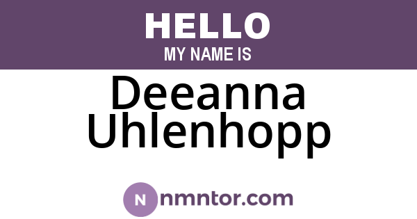 Deeanna Uhlenhopp