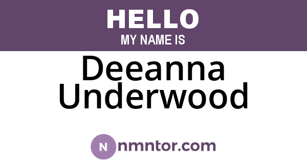 Deeanna Underwood