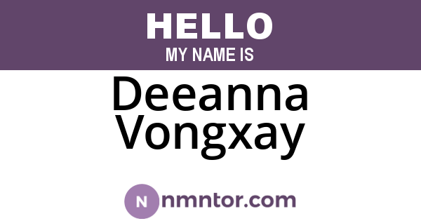 Deeanna Vongxay