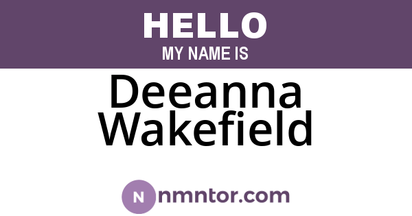 Deeanna Wakefield