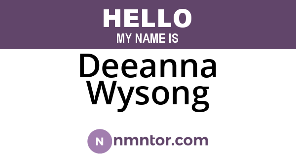 Deeanna Wysong