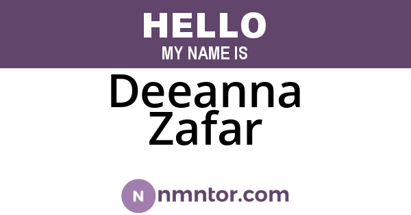 Deeanna Zafar