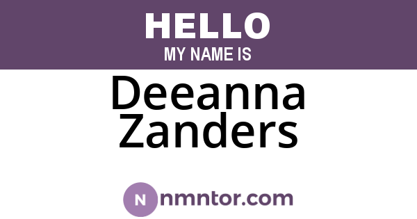Deeanna Zanders