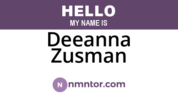 Deeanna Zusman