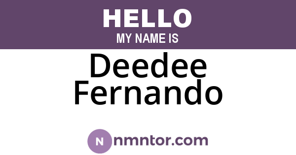 Deedee Fernando