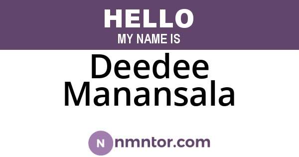 Deedee Manansala