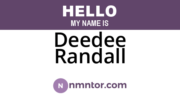 Deedee Randall