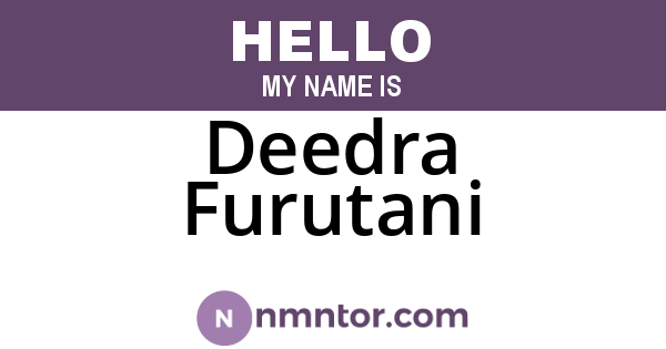 Deedra Furutani