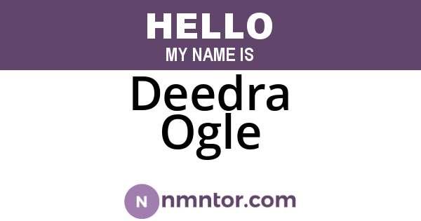Deedra Ogle