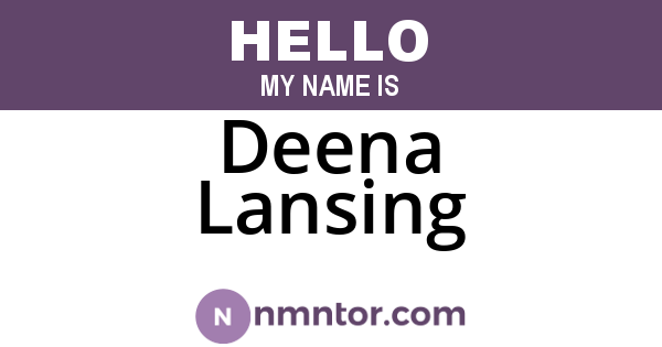 Deena Lansing