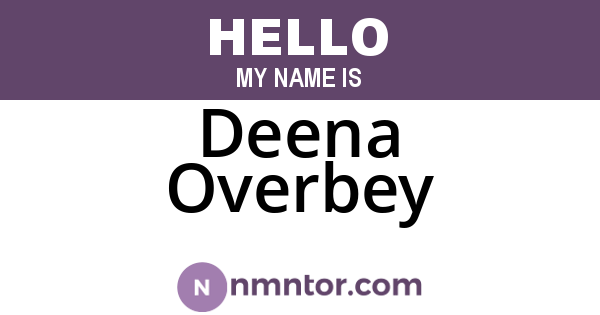 Deena Overbey
