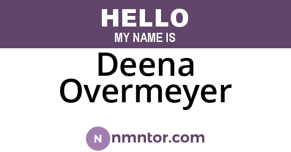 Deena Overmeyer