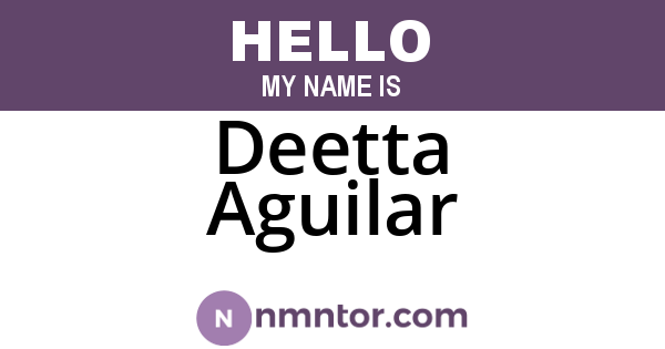 Deetta Aguilar