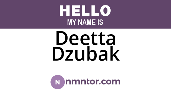 Deetta Dzubak