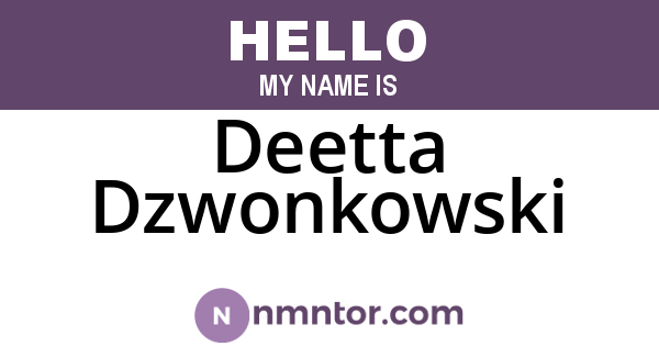 Deetta Dzwonkowski