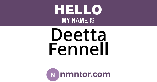 Deetta Fennell